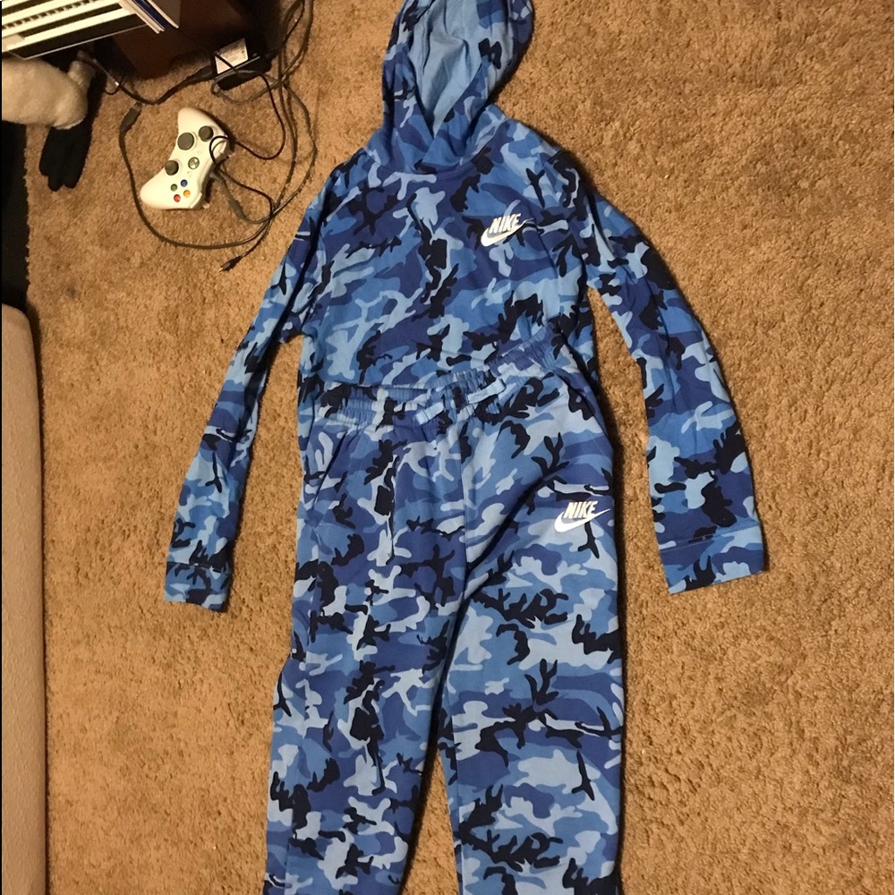 Boys Nike Camo Matching Outfit Sz XL